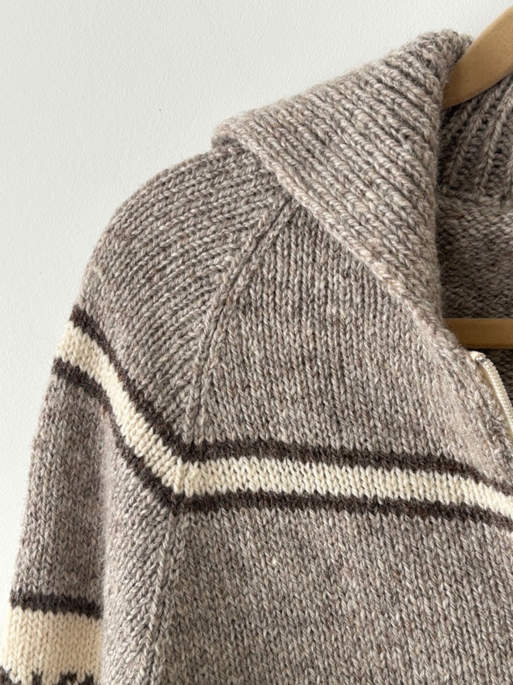 Kauri Kraft 100% Pure Virgin Wool Handknit Cowichan Style Cardigan - Picture 4 of 16